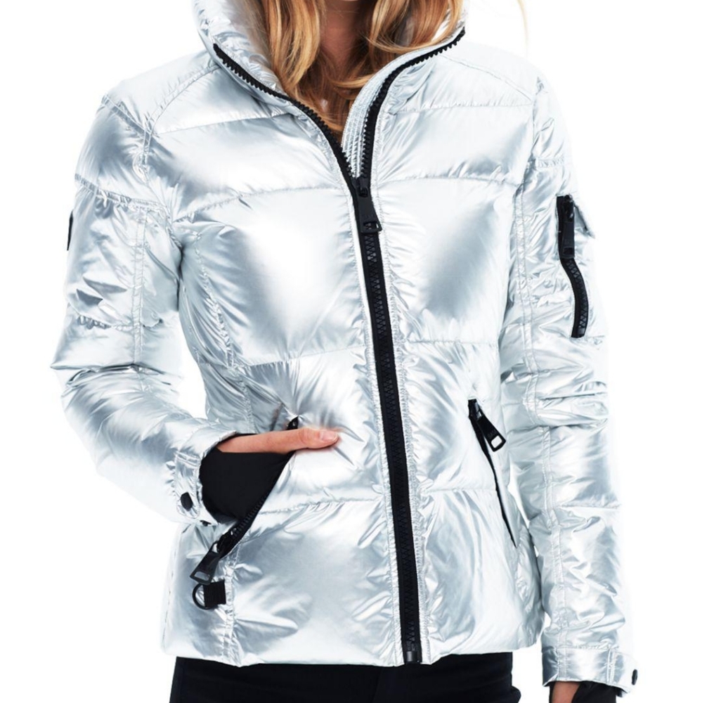 SAM silver puffer coat XS